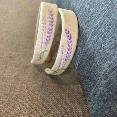 Lavender Embroidered Headband | Handmade Wildflowers Headband