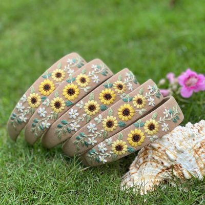 Embroidered Wildflowers Headband for Women | Handmade Floral Hair Accessory | Comfortable All-Day Wear | Gift for Her