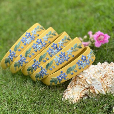 Handmade Embroidered Wildflowers Headband for Women | Floral Hair Accessory