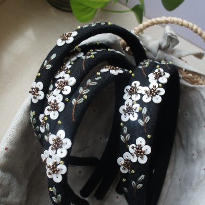 Floral Embroidered Headband | Handmade Wildflowers Headband | Soft & Comfortable | Boutique Style Hair Accessory