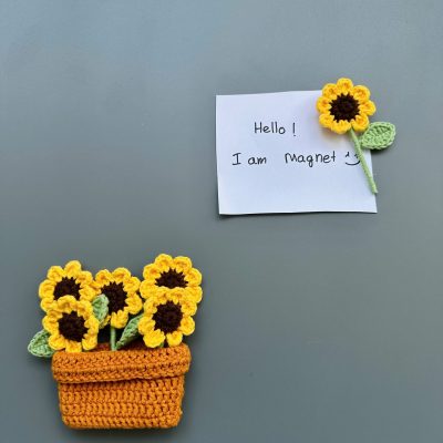 Decorative Fridge Magnets-SunFlower Pot Magnet